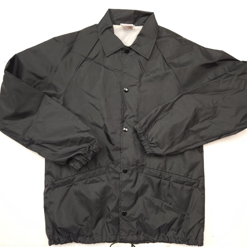 Vintage Cardinal Bomber Jacket Size Small Black Satin Finish Made in USA